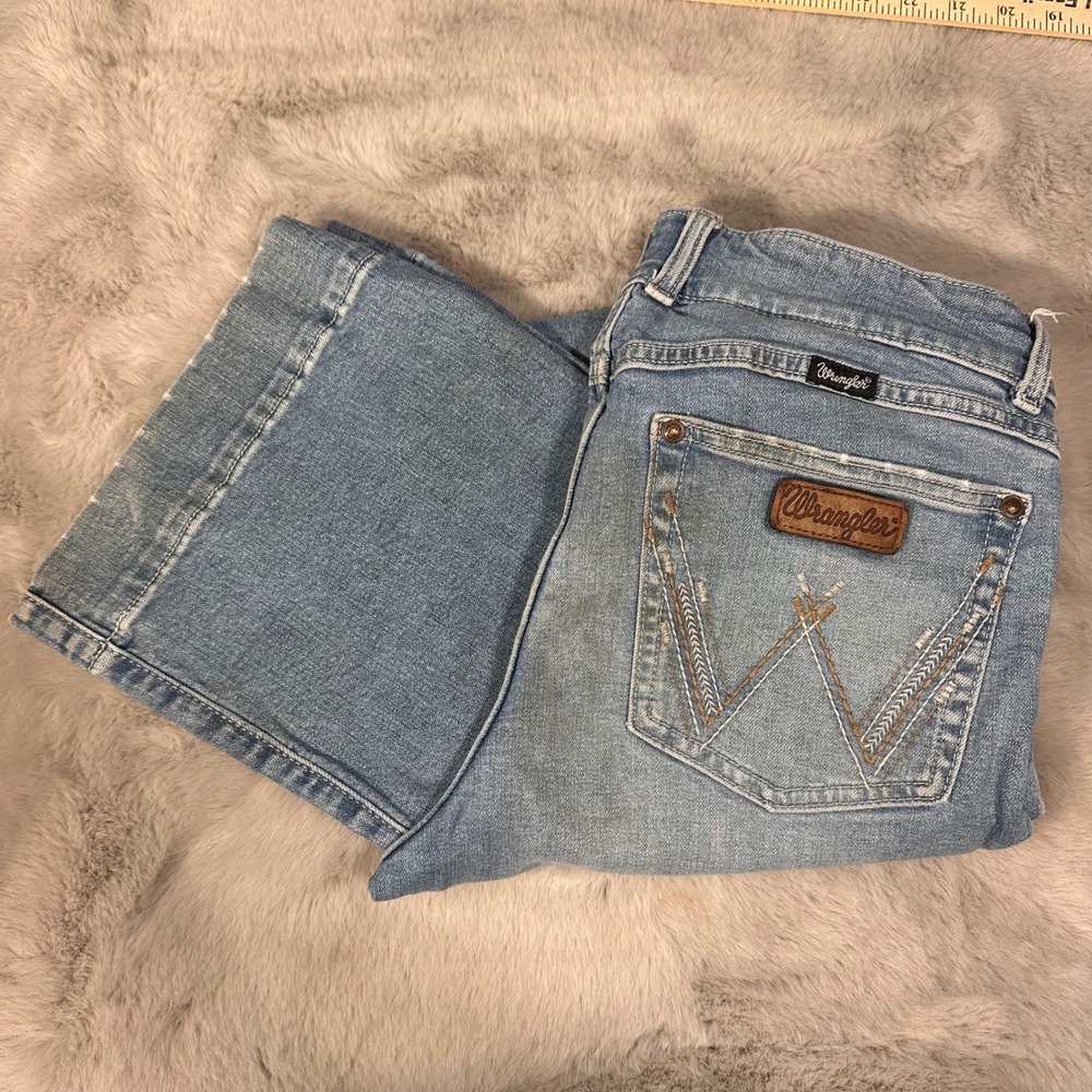 Wrangler Denim Jeans Womens 30x32 Light Wash Western Cowboy Rodeo Pants